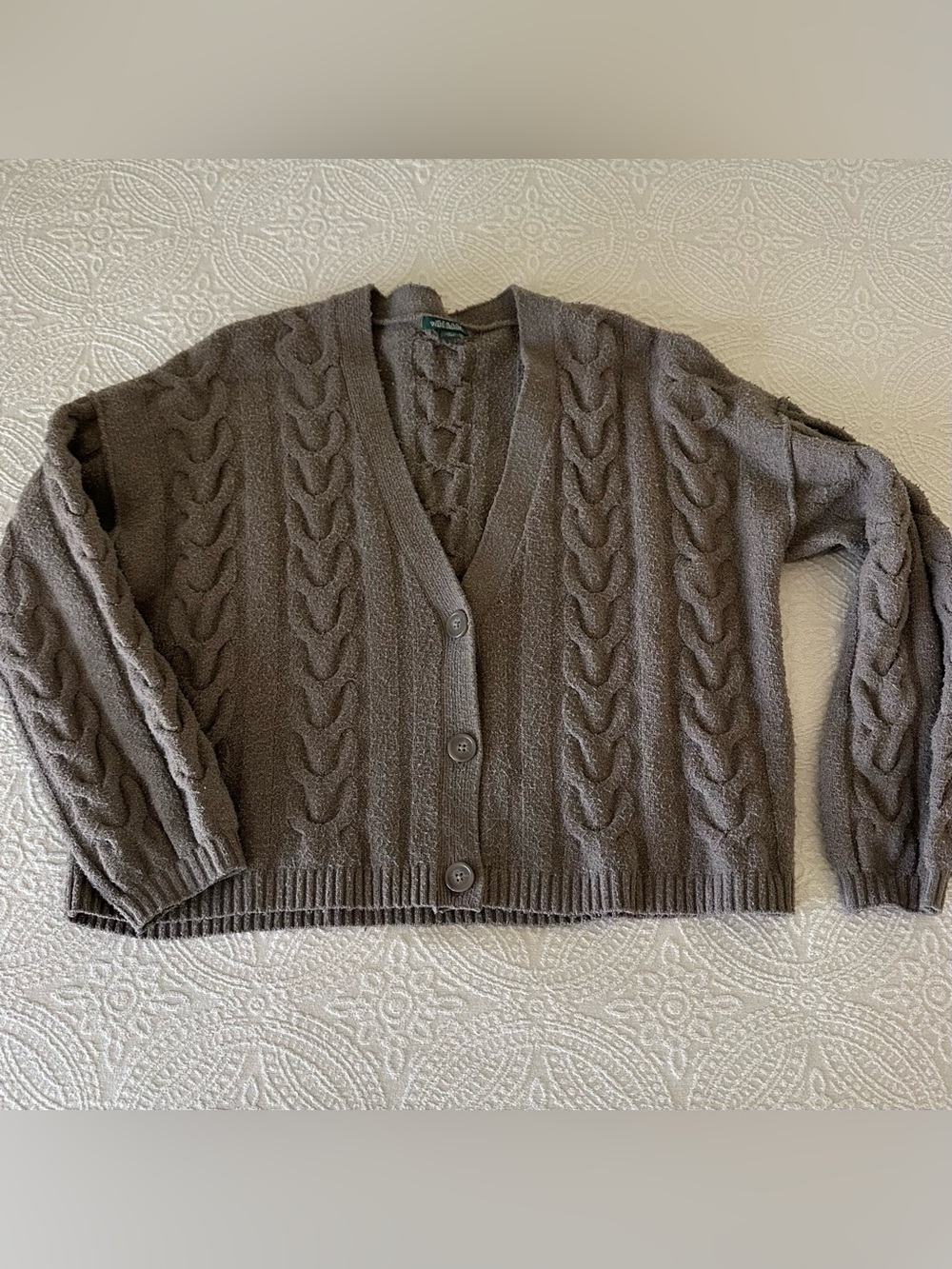 Wild Fable Brown Taupe Cardigan Button Down Sweater Medium